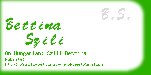 bettina szili business card